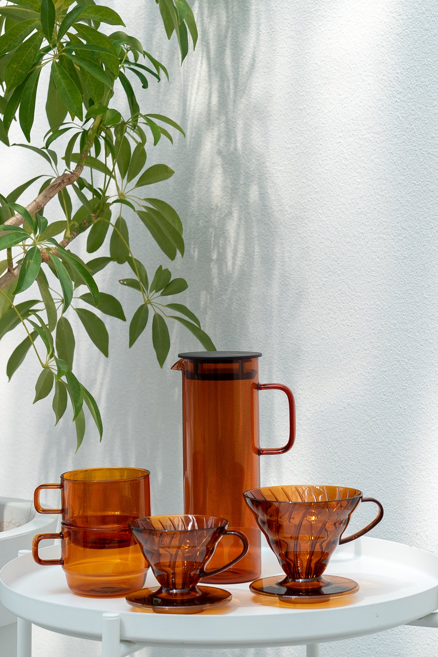 Plastic Coffee Dripper V60 02 Amber