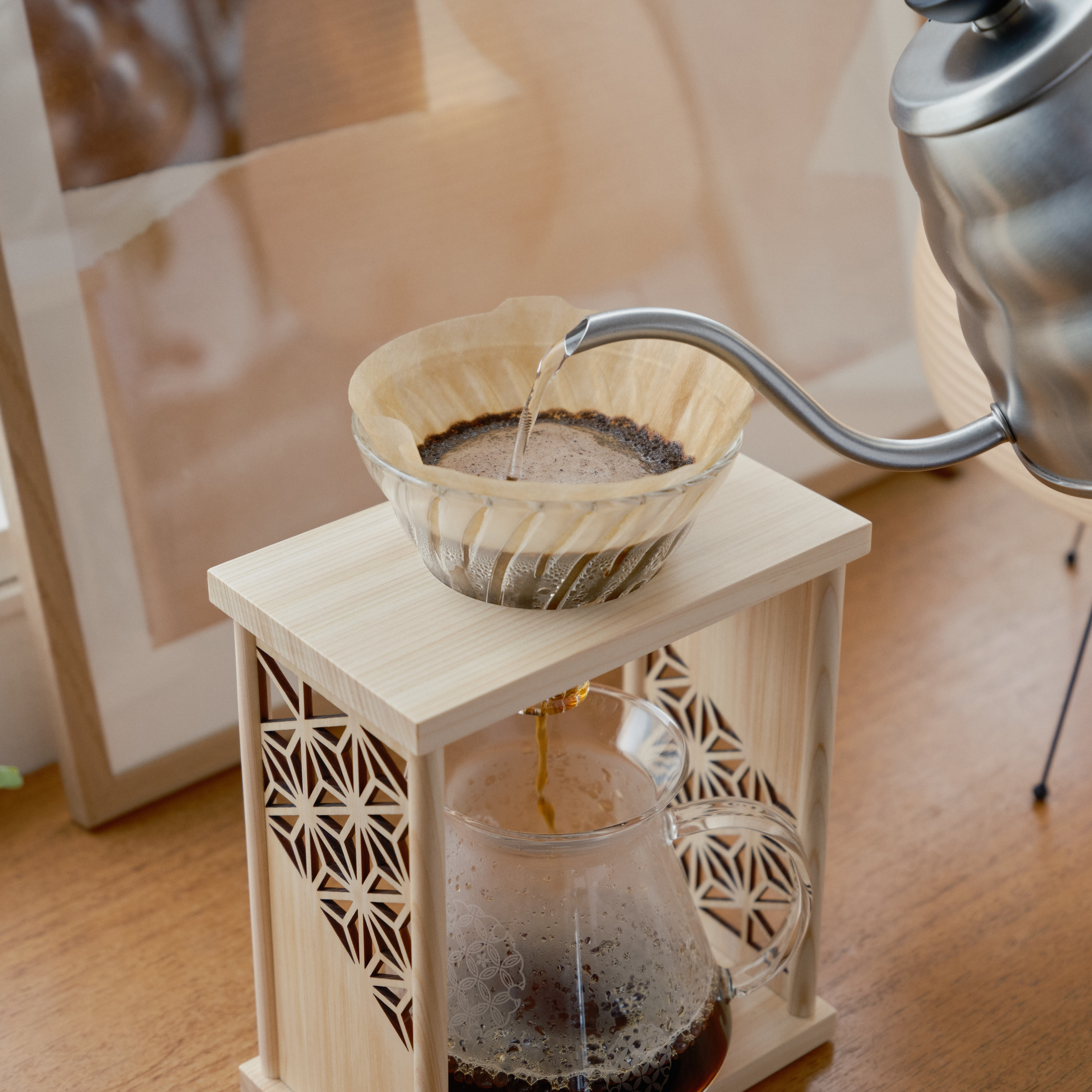 DripStand-Set "Asanoha" Traditional Japanese Hemp Leaf Pattern