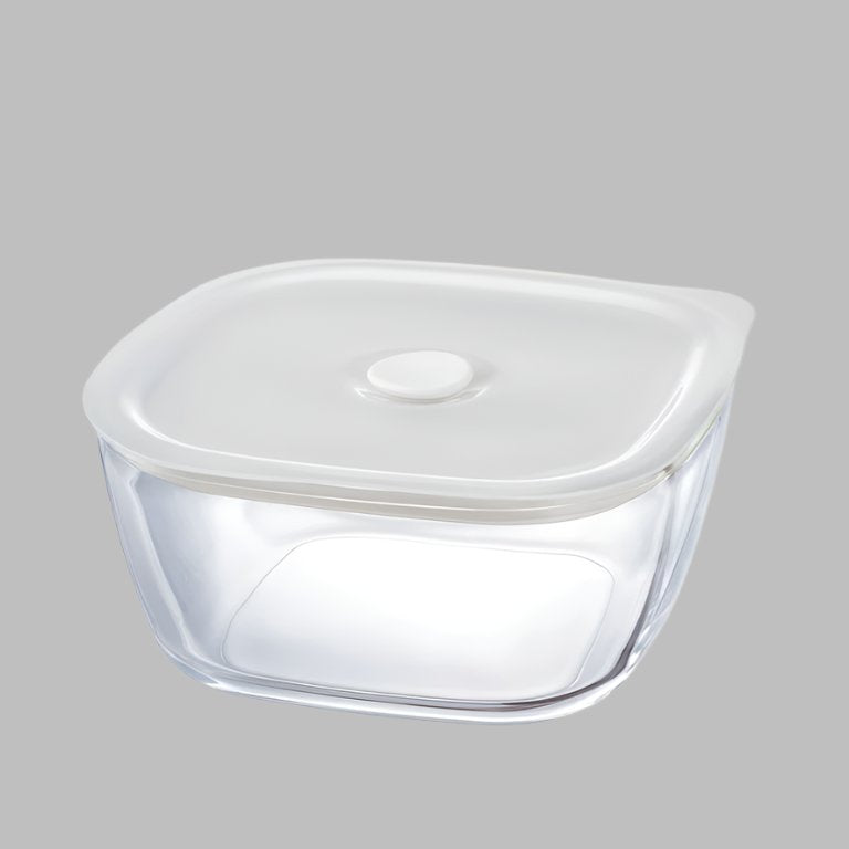 Heatproof Square Sealed Glass Container - 1200ml