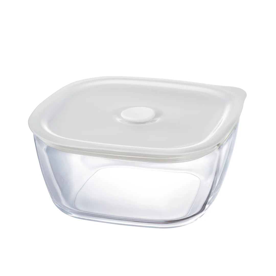 Heatproof Square Sealed Glass Container - 1200ml