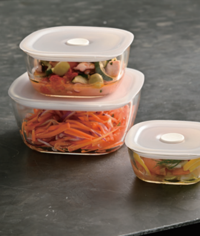 Heatproof Square Sealed Glass Container - 1200ml