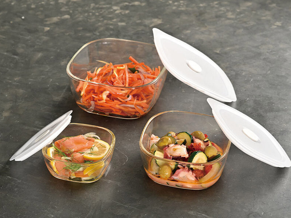 Heatproof Square Sealed Glass Container - 250ml