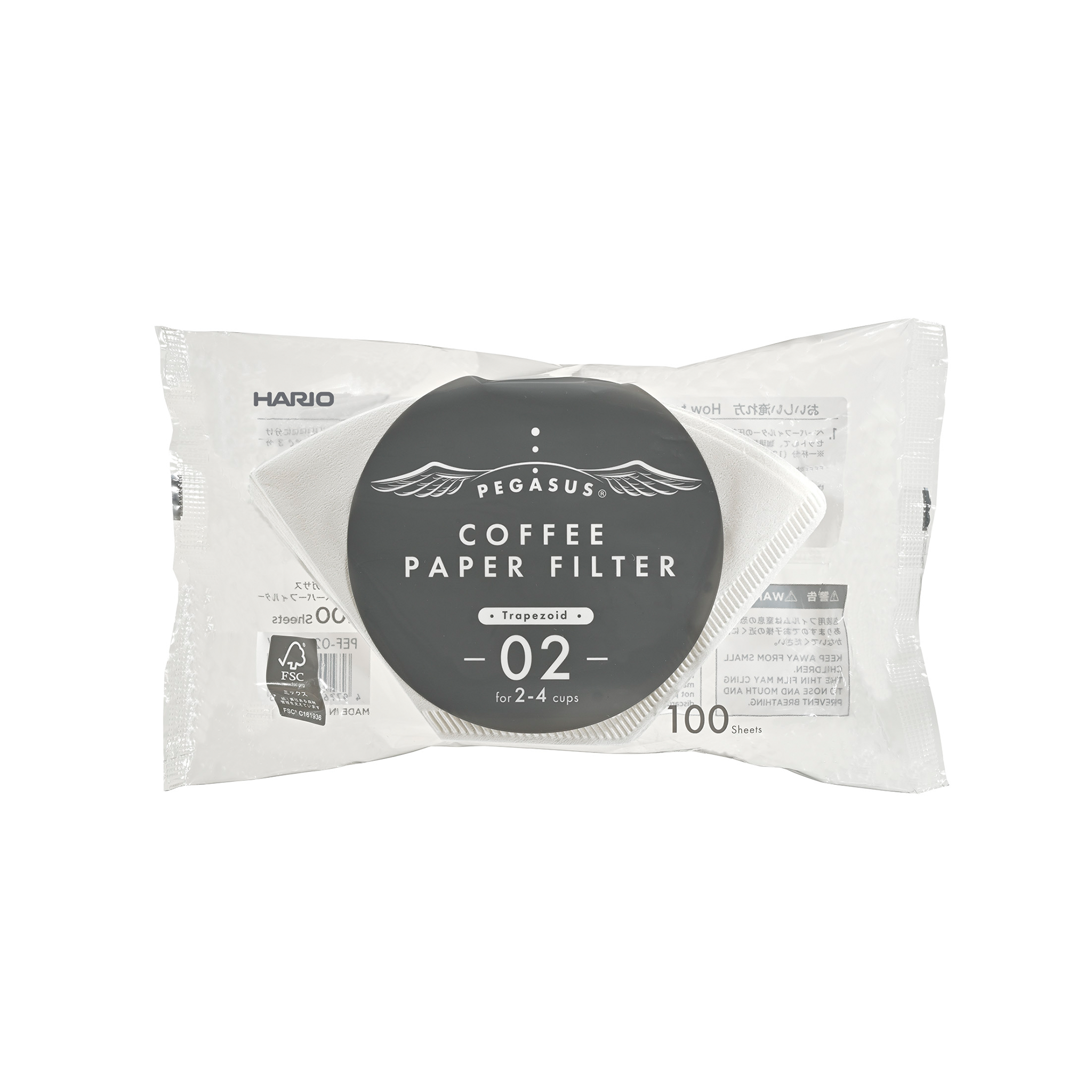 Pegasus Paper Filter White 100 sheets - 2-4 Cups