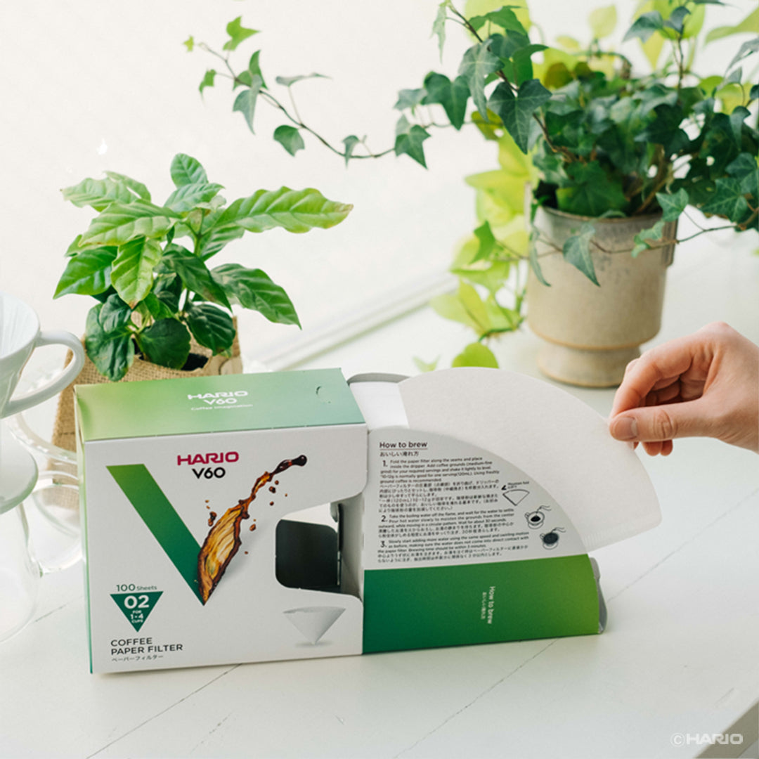 V60 Paper Filter 02, White, Box (100 sheets)