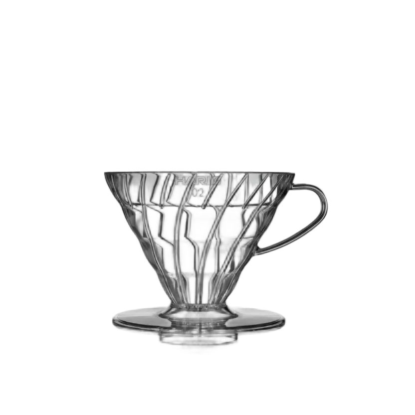 V60 Plastic Coffee Dripper 02 Transparent Black