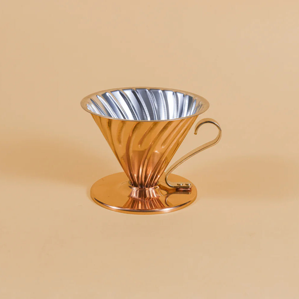 V60 Copper Dripper 02 (Nickel Coating)