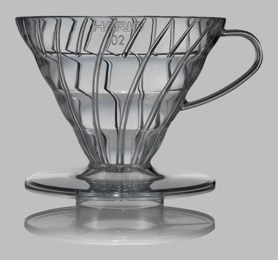 V60 Plastic Coffee Dripper 02 Transparent Black