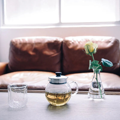 Glass Jumping Leaf Tea Pot 600ml