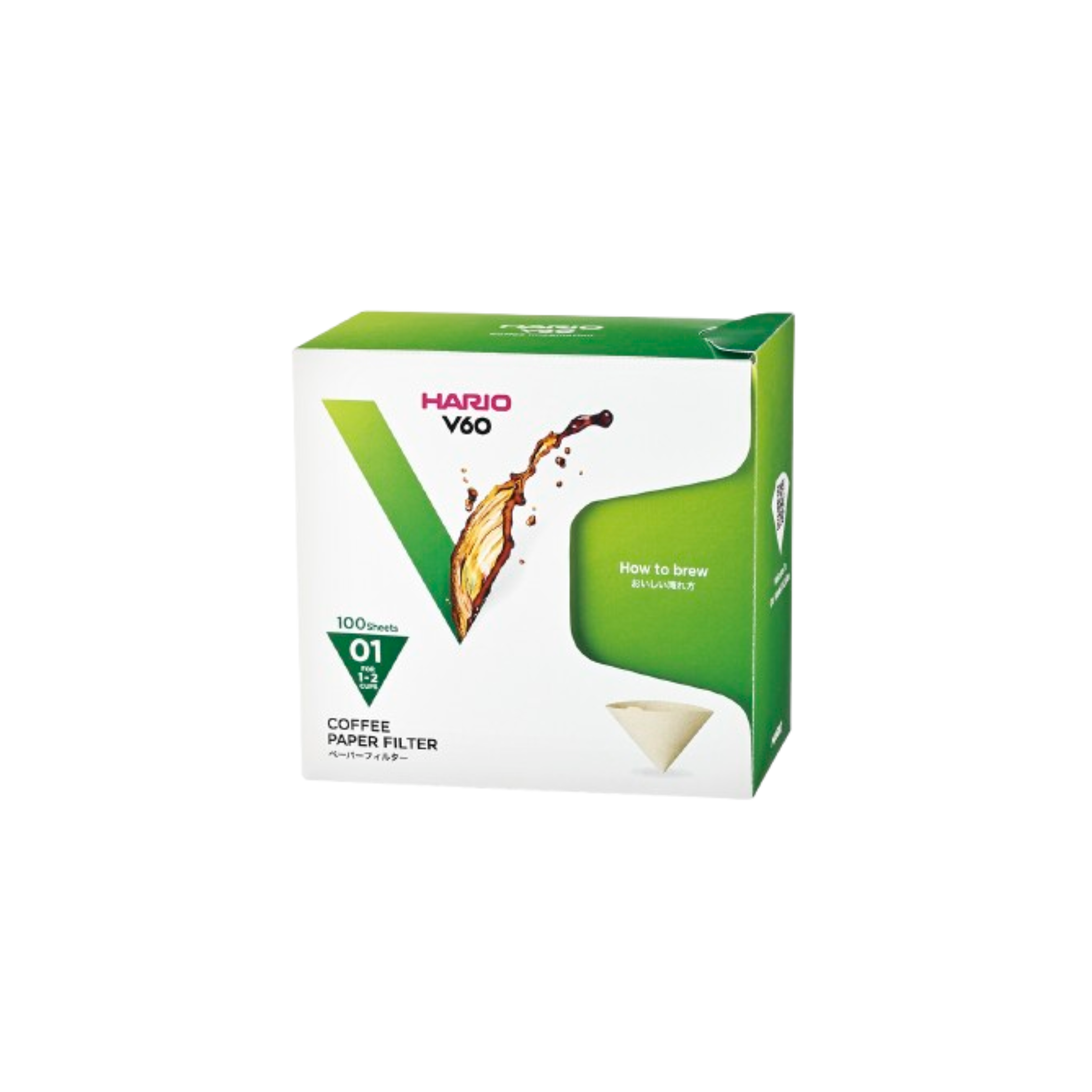 V60 Paper Filter 01, White, Box (100 sheets)