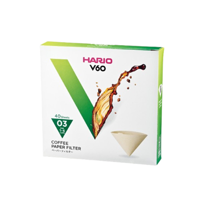 V60 Paper Filter 03, White, Box (40 sheets)