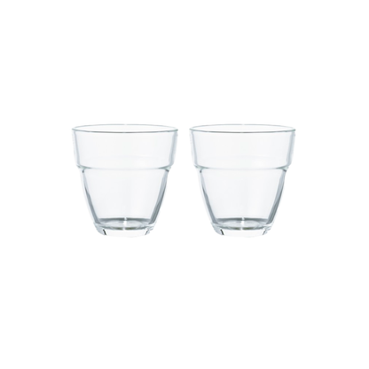 Stackable Glass 2pc Set