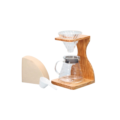 V60 Olive Wood Stand Set