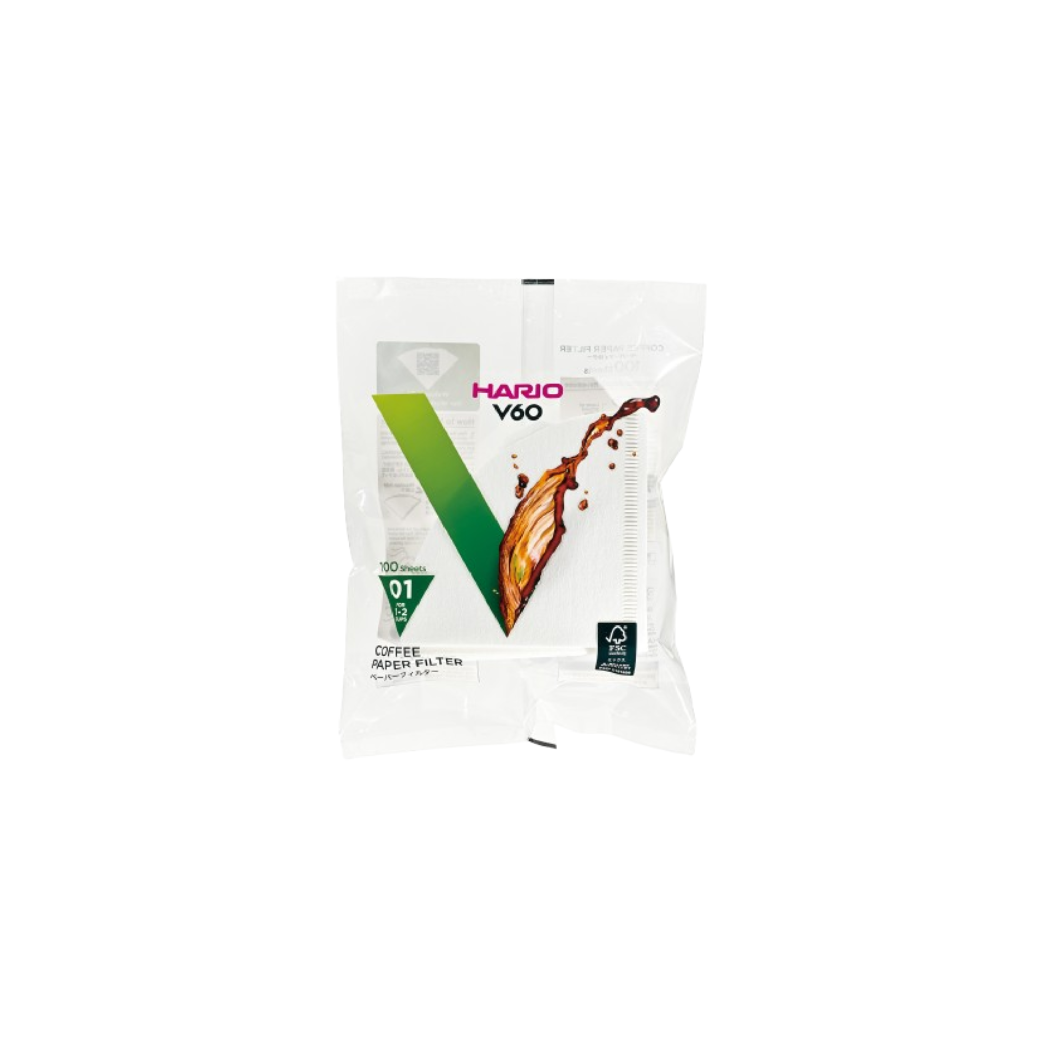 V60 Paper Filter 01, White (100 sheets)