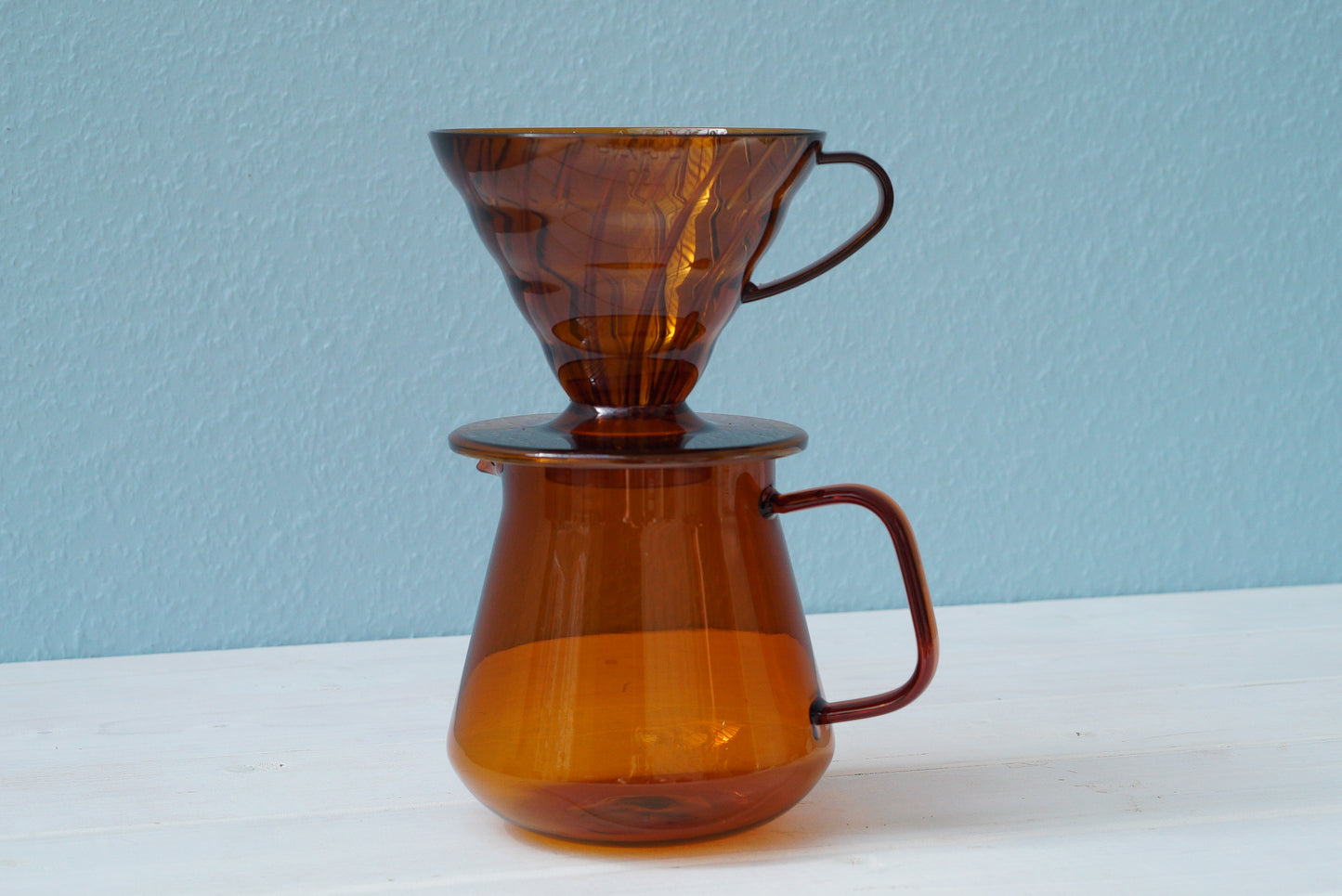 Plastic Coffee Dripper V60 02 Amber