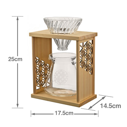 DripStand-Set "Asanoha" Traditional Japanese Hemp Leaf Pattern