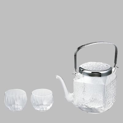 Sake Cooler "Kaku Chirori" Glass Set