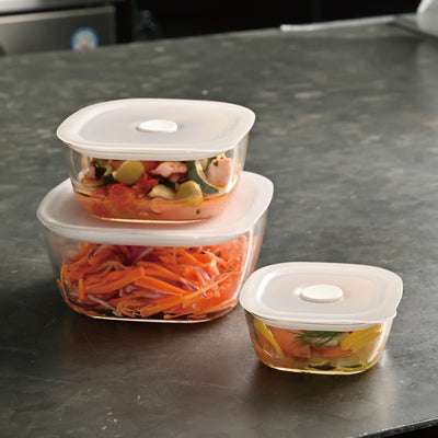 Heatproof Square Sealed Glass Container - 250ml