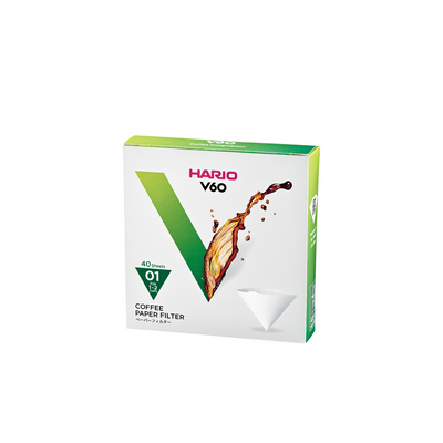 V60 Paper Filter 01, White / Natural Box (40 sheets)