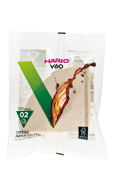 V60 Paper Filter 02, White / Natural (100 sheets)