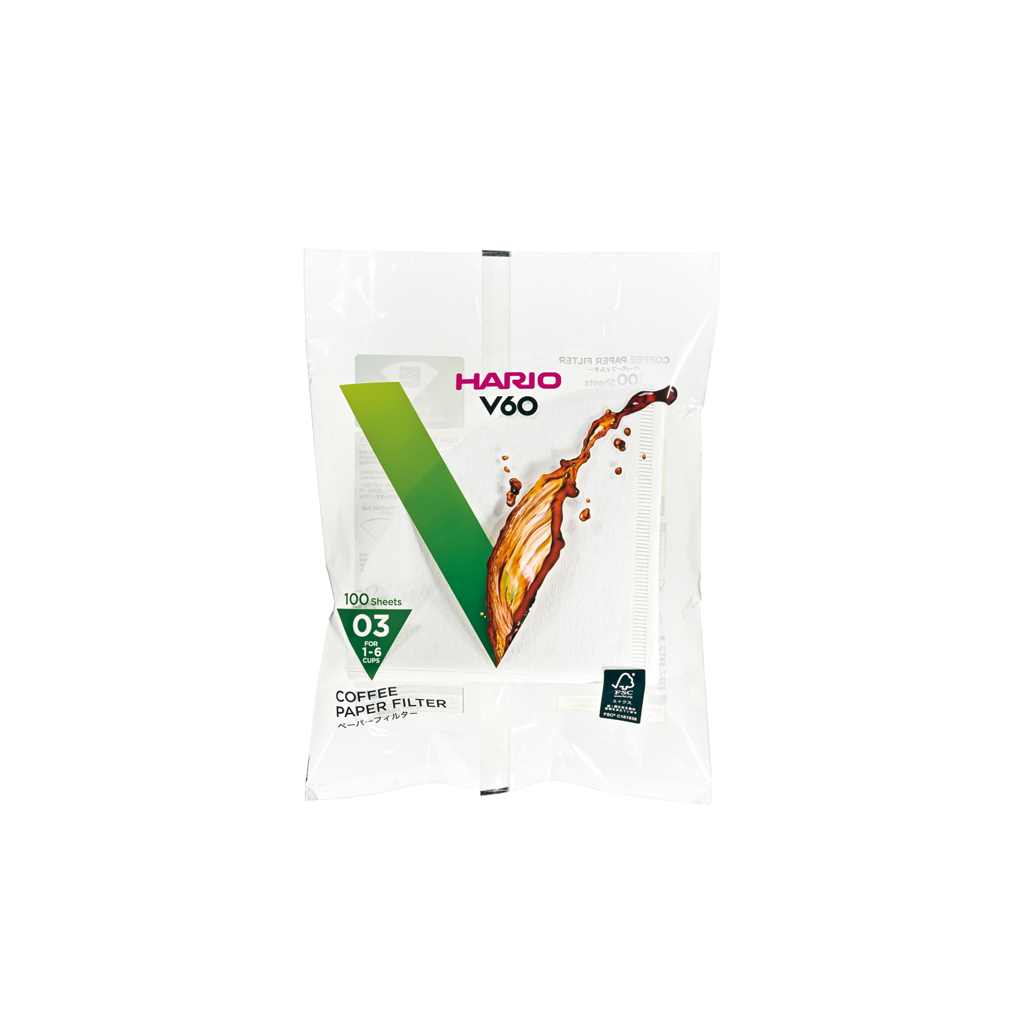 V60 Paper Filter 03, White (100 sheets)
