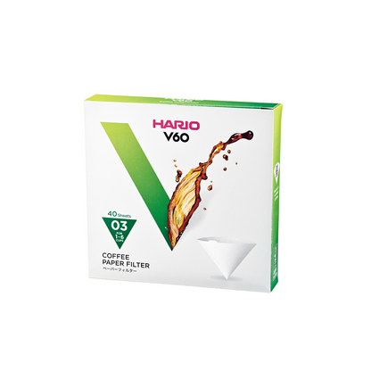 V60 Paper Filter 03, White, Box (40 sheets)
