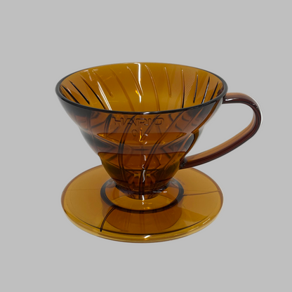 V60 Plastic Coffee Dripper Amber 01