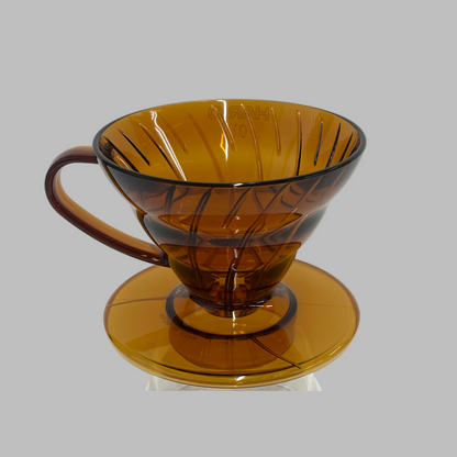 V60 Plastic Coffee Dripper Amber 01