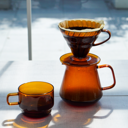 V60 Plastic Coffee Dripper Amber 02
