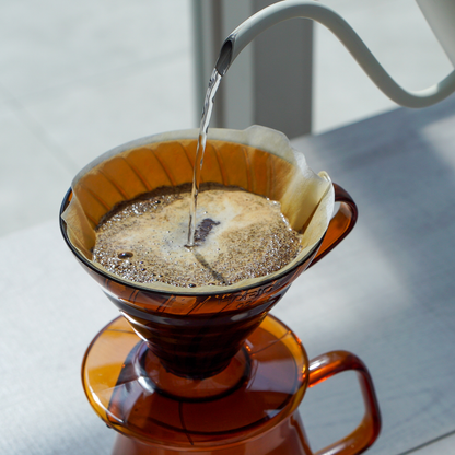 V60 Plastic Coffee Dripper Amber 02