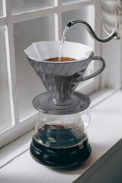 V60 Plastic Coffee Dripper 02 Transparent Black