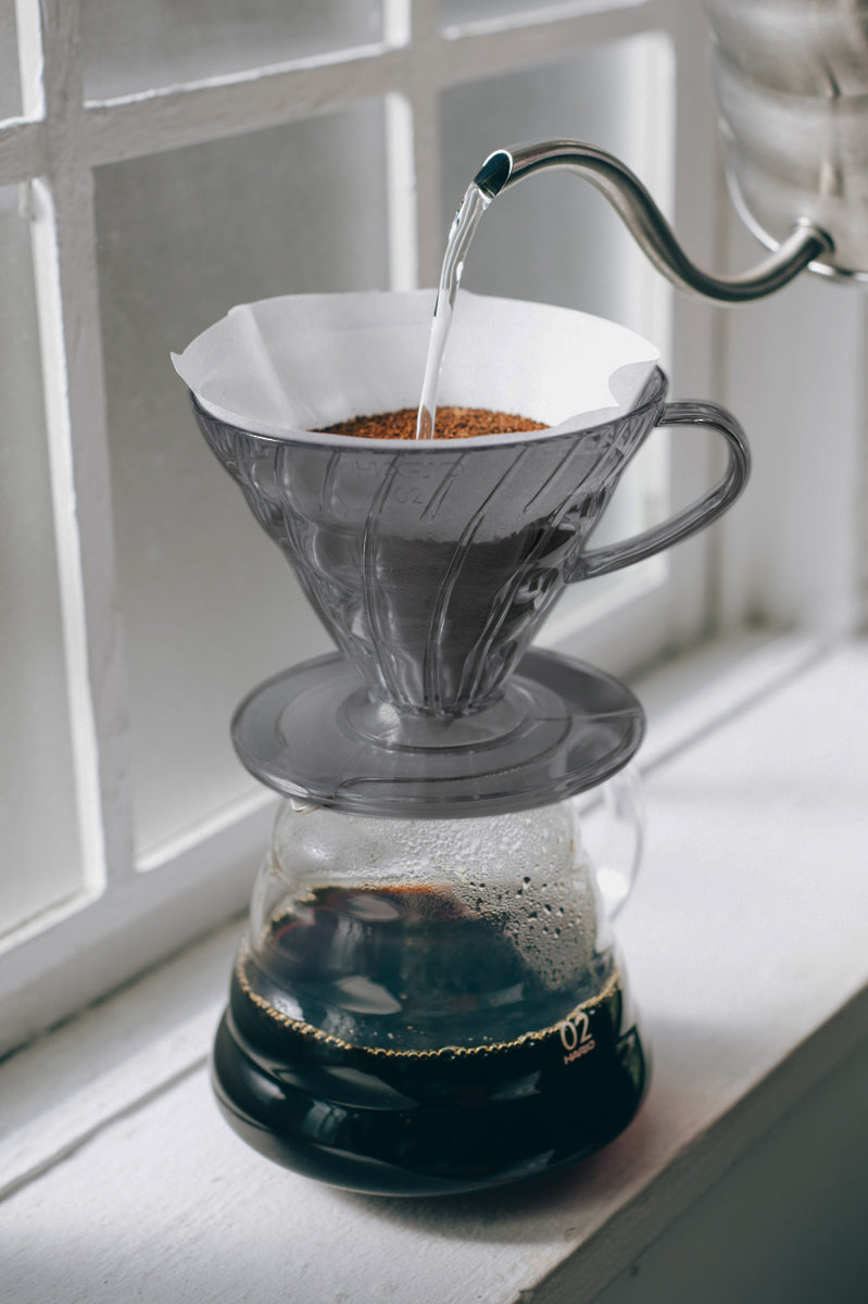V60 Plastic Coffee Dripper 02 Transparent Black