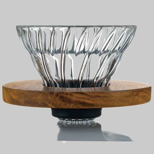 V60 Glass Dripper 01 Olive Wood