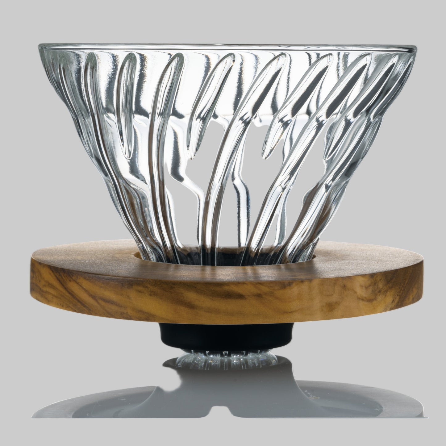 V60 Glass Dripper 02 Olive Wood