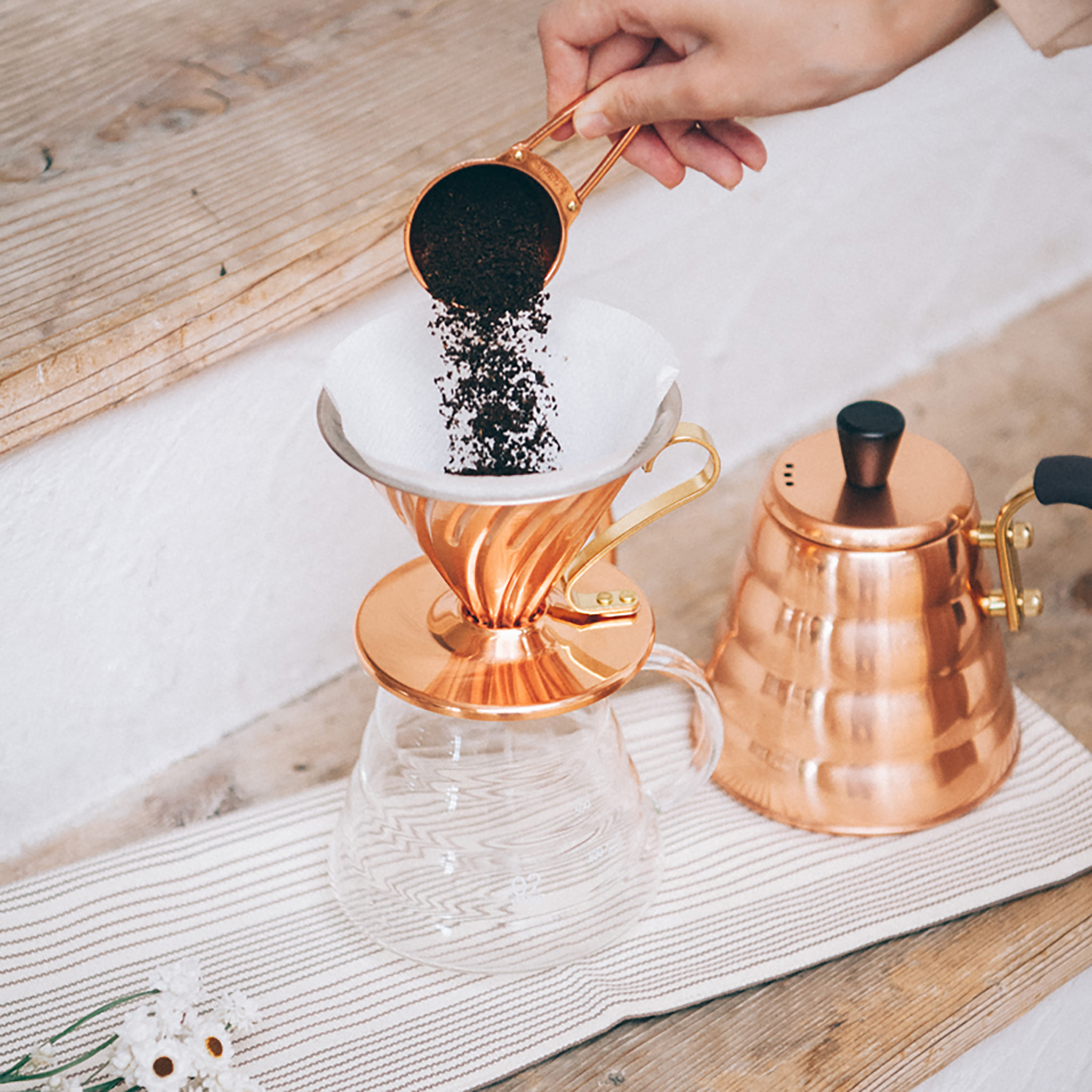 V60 Copper Dripper 02 (Clear Coating)