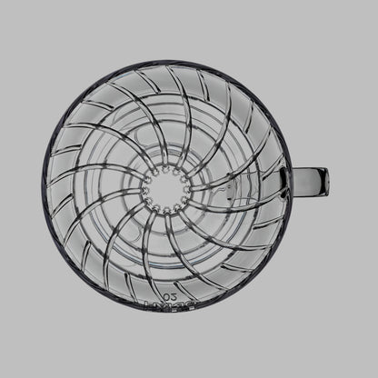 V60 Plastic Coffee Dripper 02 Transparent Black