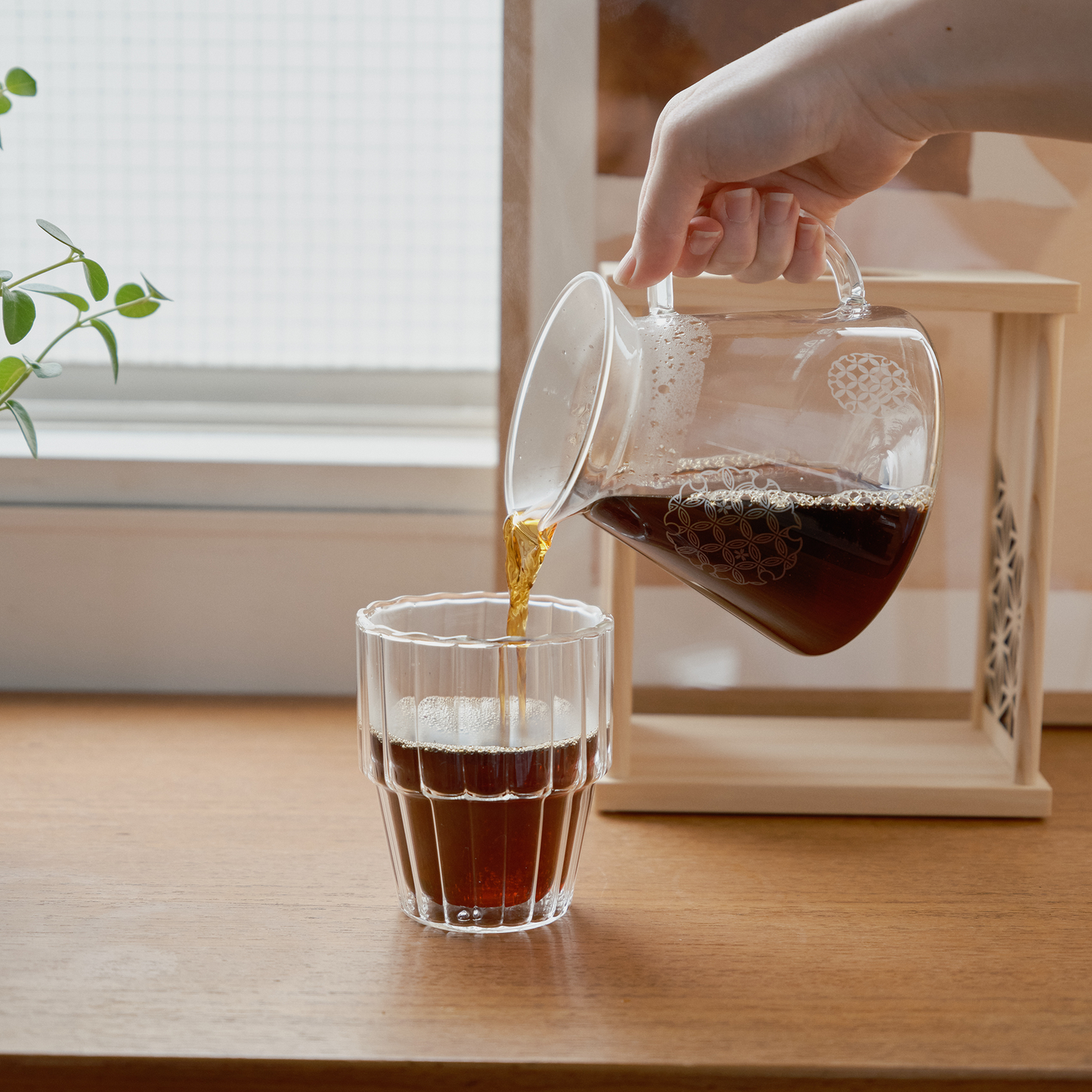 Glass Server 02 "Shippou" Seven Treasures Pattern