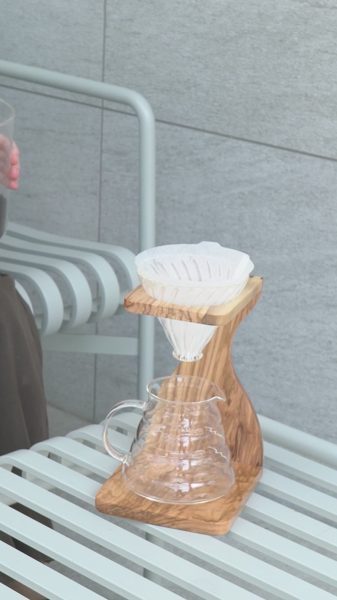 V60 Olive Wood Stand Set