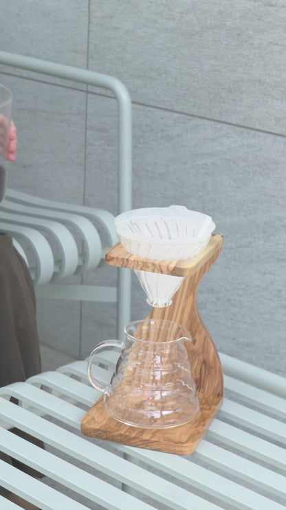 V60 Olive Wood Stand Set