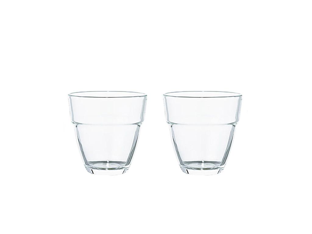Stackable Glass 2pc Set